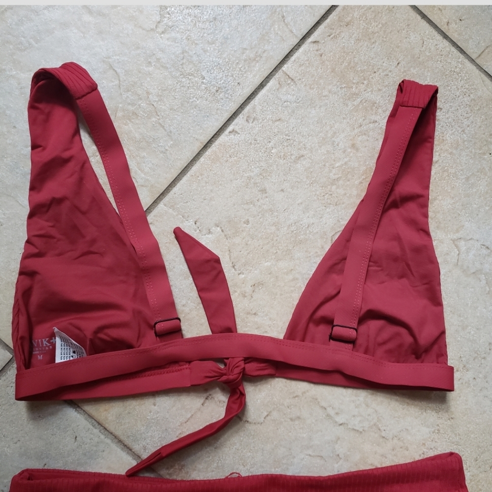 Tavik Caroline Red Ribbed Bikini Set medium - Picture 3 of 7